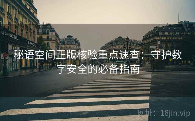 秘语空间正版核验重点速查：守护数字安全的必备指南