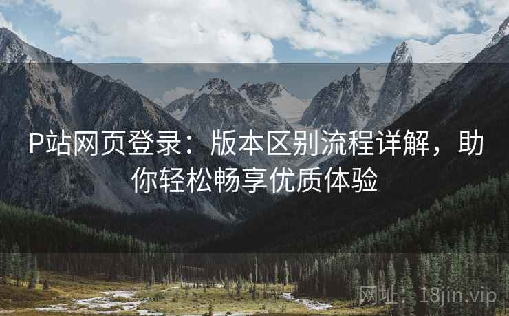 P站网页登录：版本区别流程详解，助你轻松畅享优质体验