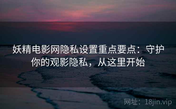 妖精电影网隐私设置重点要点：守护你的观影隐私，从这里开始