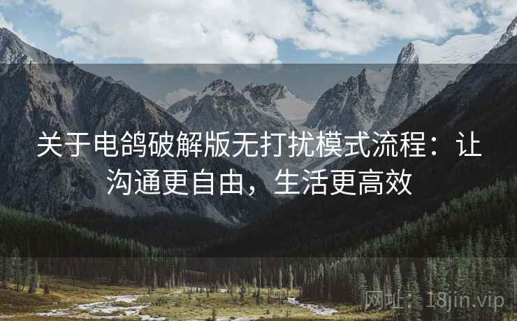 关于电鸽破解版无打扰模式流程：让沟通更自由，生活更高效