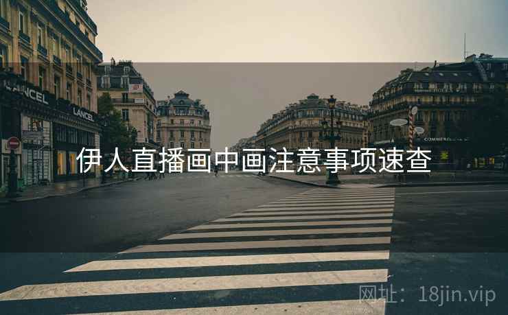 伊人直播画中画注意事项速查