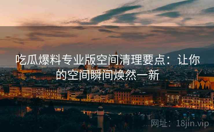 吃瓜爆料专业版空间清理要点：让你的空间瞬间焕然一新