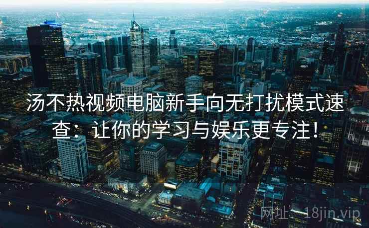 汤不热视频电脑新手向无打扰模式速查：让你的学习与娱乐更专注！