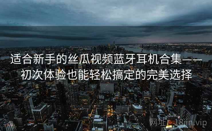 适合新手的丝瓜视频蓝牙耳机合集——初次体验也能轻松搞定的完美选择