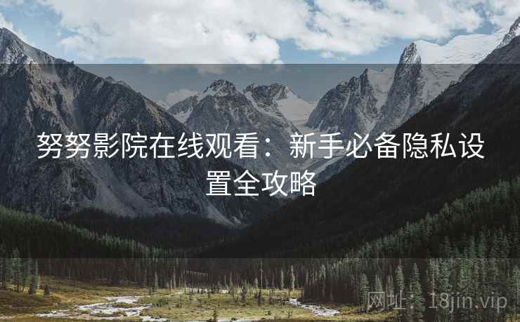 努努影院在线观看：新手必备隐私设置全攻略