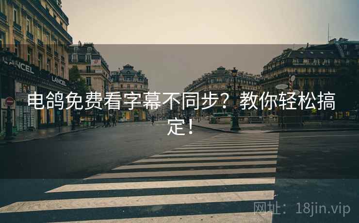 电鸽免费看字幕不同步？教你轻松搞定！